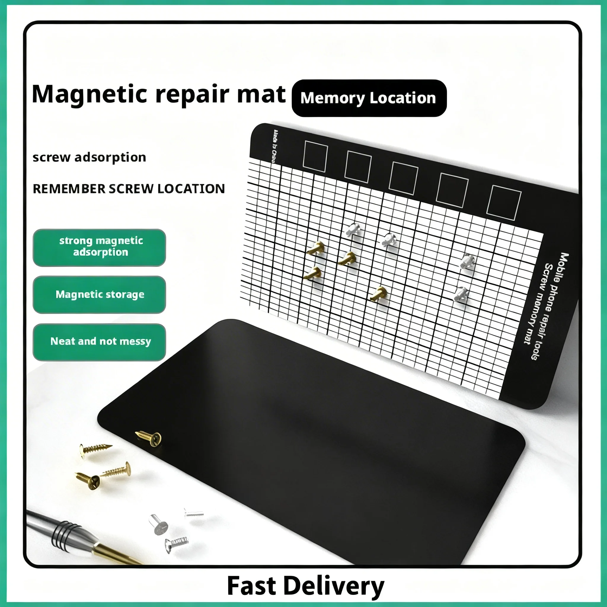 Magnetic Screw Mat Memory Chart Work Pad Working Memory Pad For Little Small Screw Hold Mobile Phone Repair Tool 145×90mm 1/3PCS