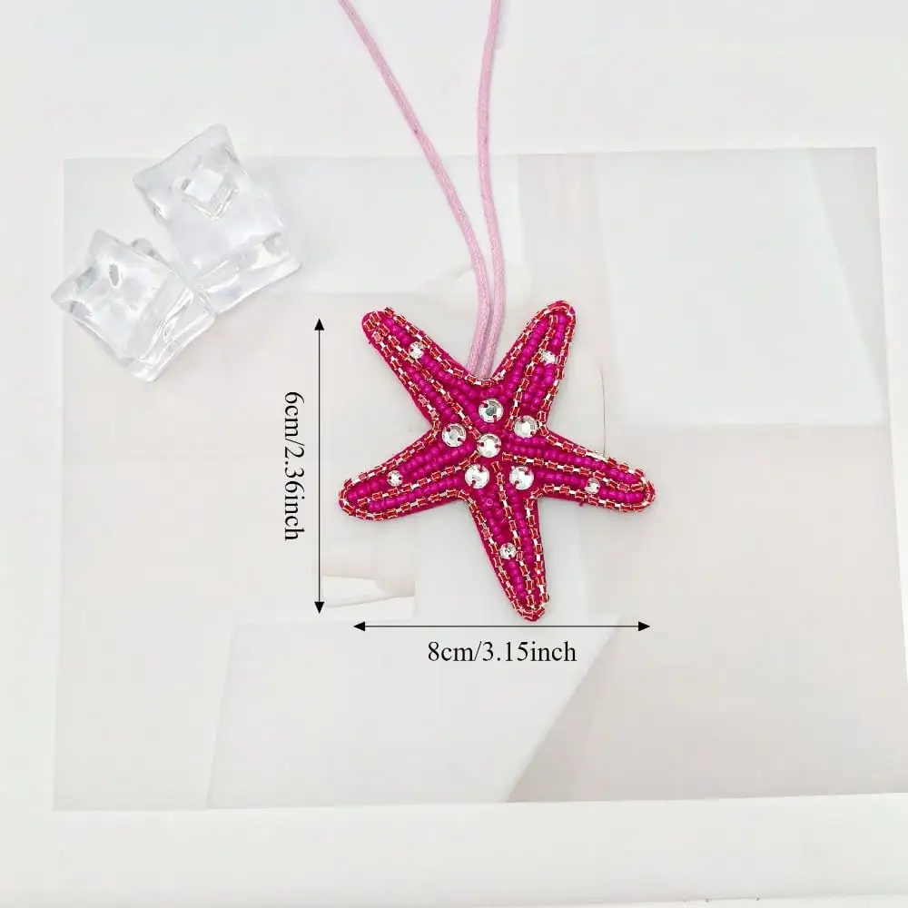 Pendentif de sac étoile de mer tissé à la main à la mode, décoration de porte-clés étoile de mer mignonne, accessoires de sac à breloques DIY