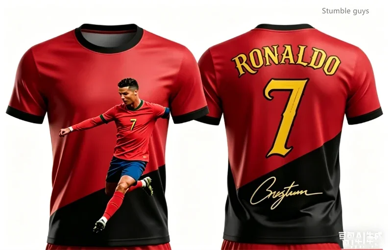 

Mens Summer Oversized Lightweight Ronaldo 7 Football Jersey T-shirt Short Sleeve Fashion Streetwear Wear Tops Kids Clothes