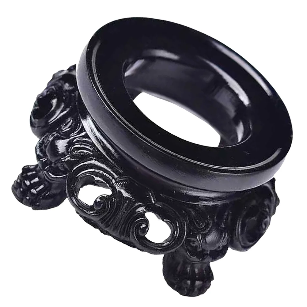 1 قطعة حامل كرة كريستال راتينج قاعدة مجوفة للاستخدام الداخلي والخارجي عرض آمن خفيف الوزن لكرات الحجارة الزخرفية #3