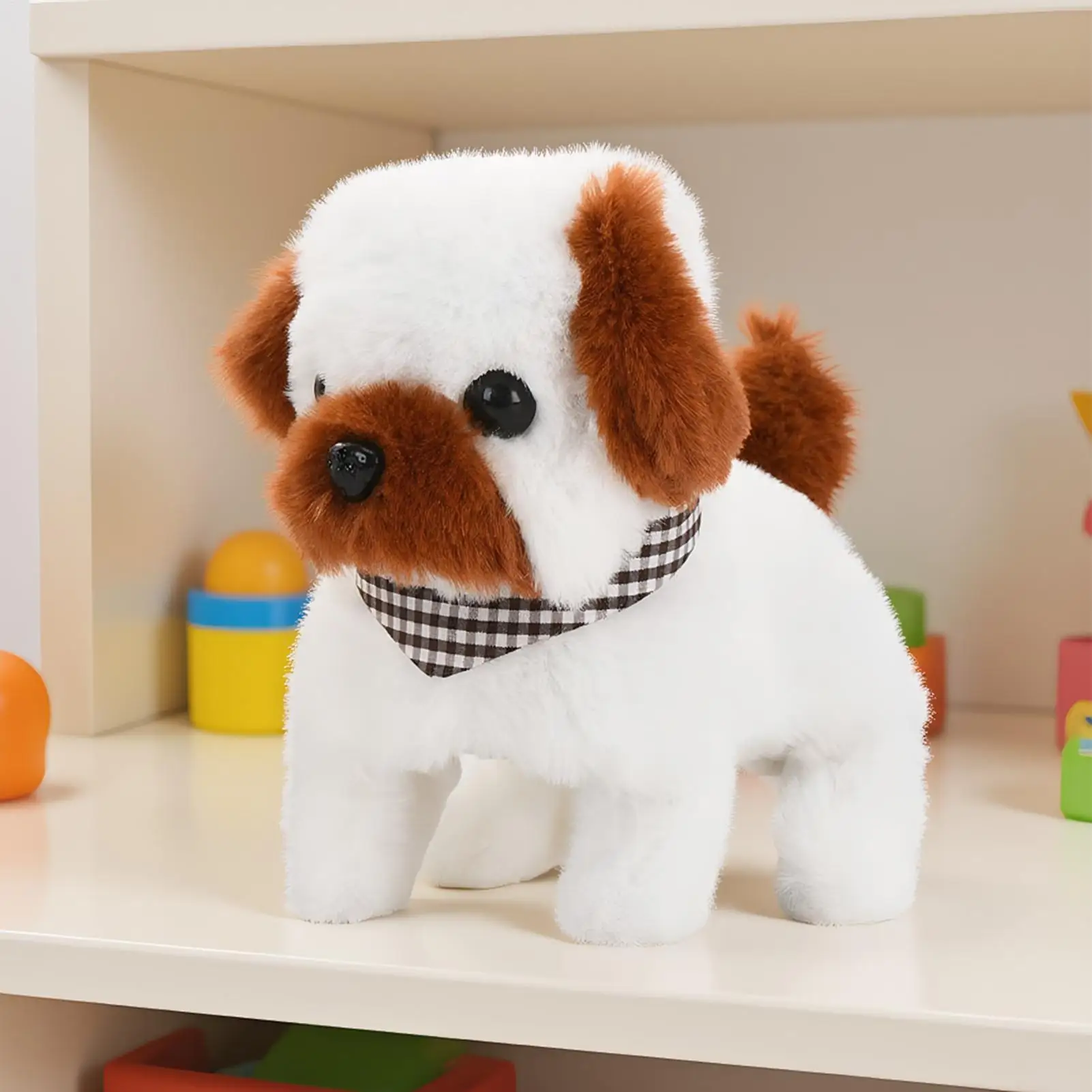 Giocattolo di peluche interattivo per cani robot da passeggio elettrico per bambini Adulti Ragazze Ragazzi Fidanzata San Valentino Regalo di compleanno Animale domestico