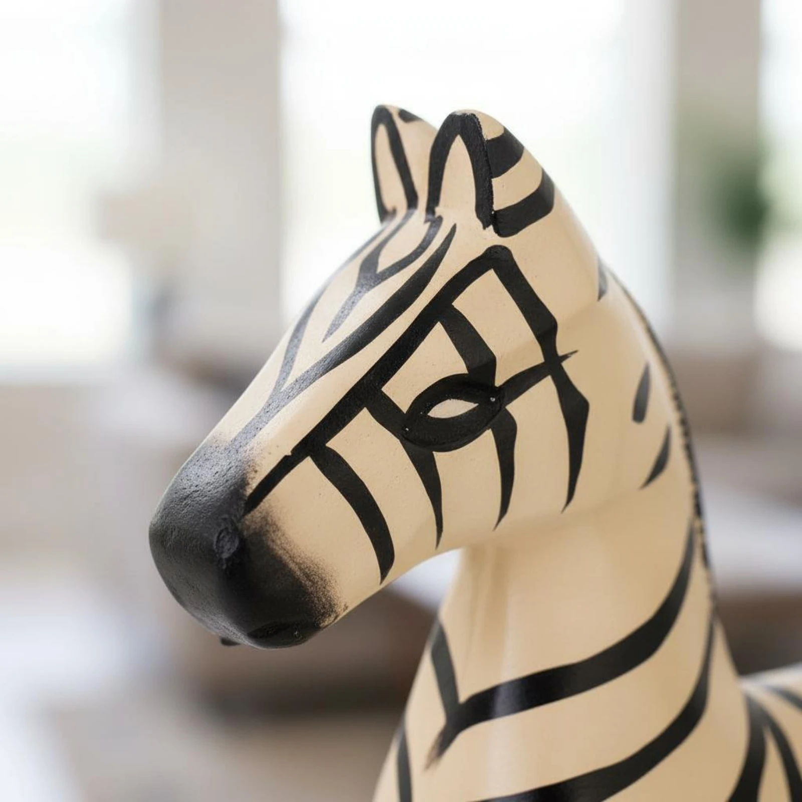 2 Pieces Wooden Equine Figurine Figurine Compact Size Wood Equine Figurine Statue Home Decor Lightweight Long-Lasting