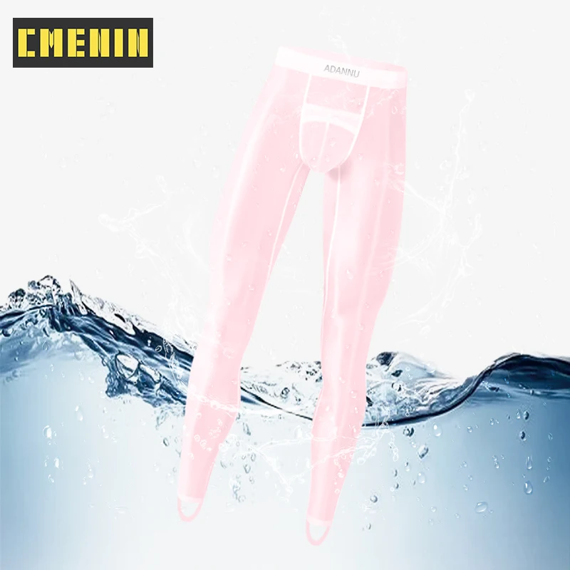 

1Pcs Men Transparent Underpants Ultra Thin Sports Long Leggings Breathable Three-Dimensional U-shaped Convex Bag Men's Boxers