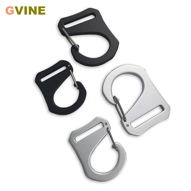 

10pcs Aluminum Spring G hook Snap Clip 20 25mm Metal Carabiner Belt Buckle Lock Outdoor Accessories Camping Keyring