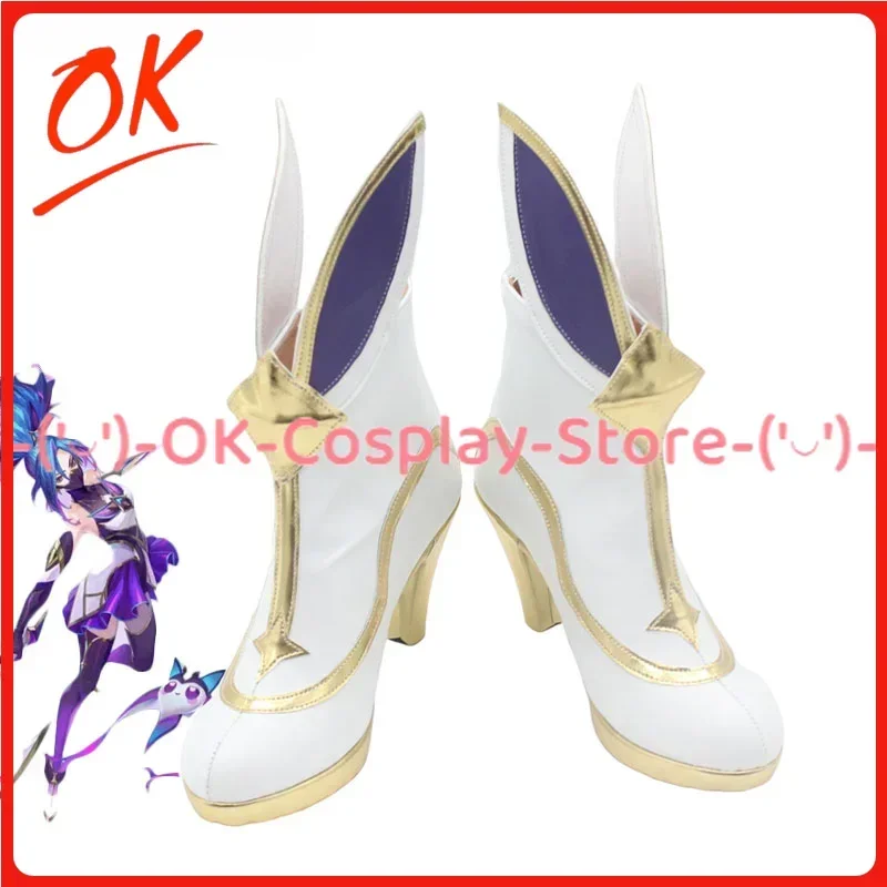 

[Customized] LOL Star Guardian Akali Cosplay Shoes Anime Game Roleplay Costume Prop Halloween Carnival Party PU Leather Boots