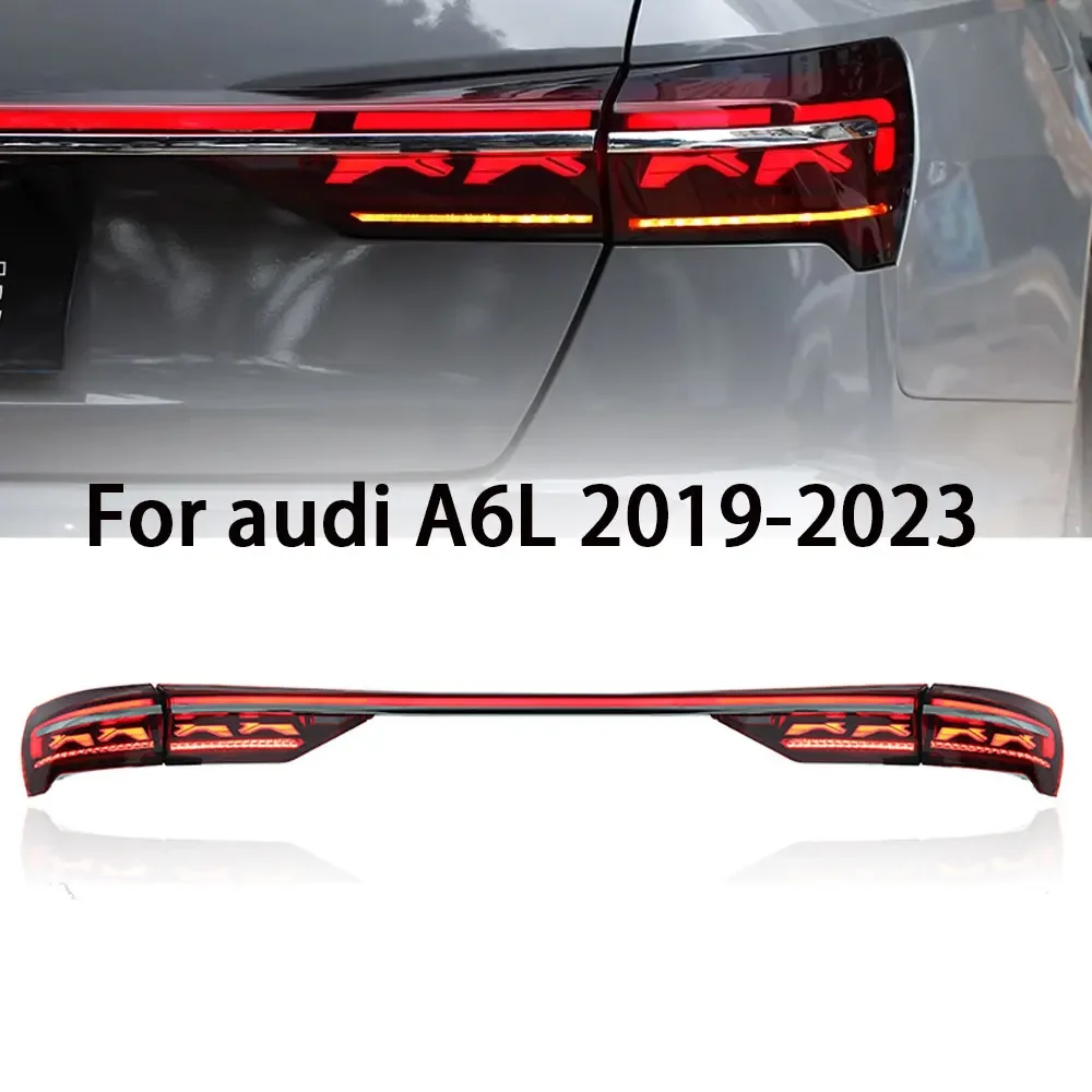 

Car Rear Lights For Audi A6 C8 Tail Light 2019 2020-2023 A6L Upgrade A8 Styling Through Taillight Signal Brake Reverse Lamps