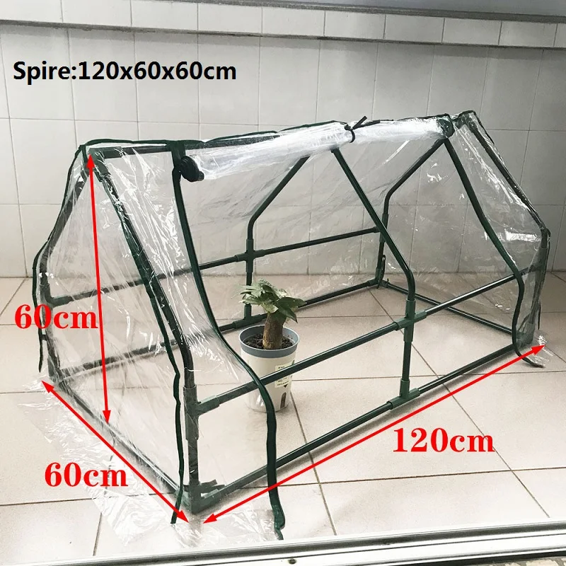 2-typy 120x61x60CM pcv PE przezroczysty cieplarnianych pokrywa sukulenta kwiaty przeciw zamarzaniu, odporny na deszcz, izolacji rzucić ciepły dom