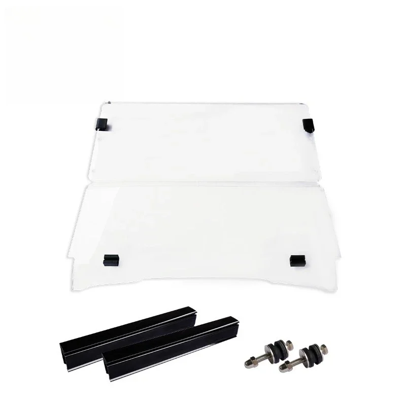 4mm Clear Acrylic Foldable Windshield Fit for EZGO TXT 1994-2013, Golf Cart Front Windscreen Replacement