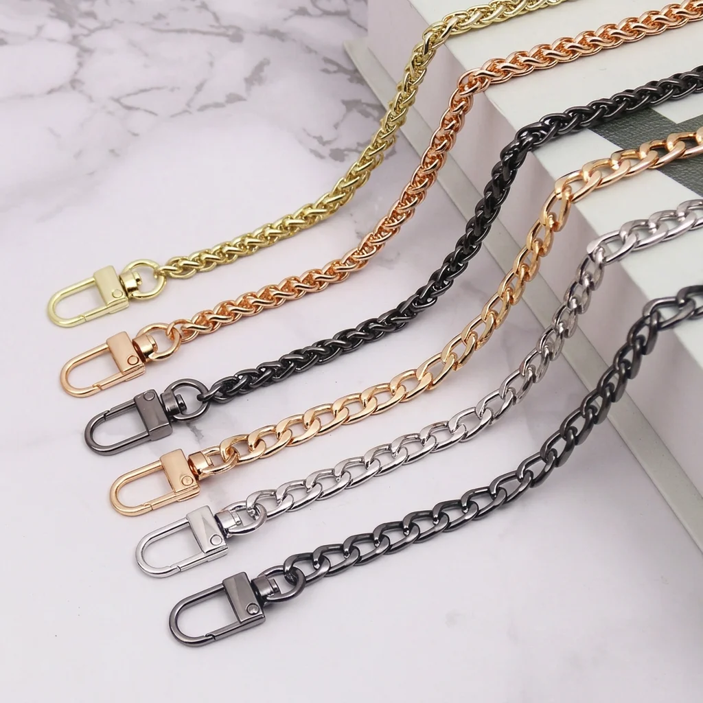 Bag Accessory Chain High Quality Iron Alloy Bag Chain Shoulder Strap Replacement Shiny Crossbody Handbag Chain For Handbags
