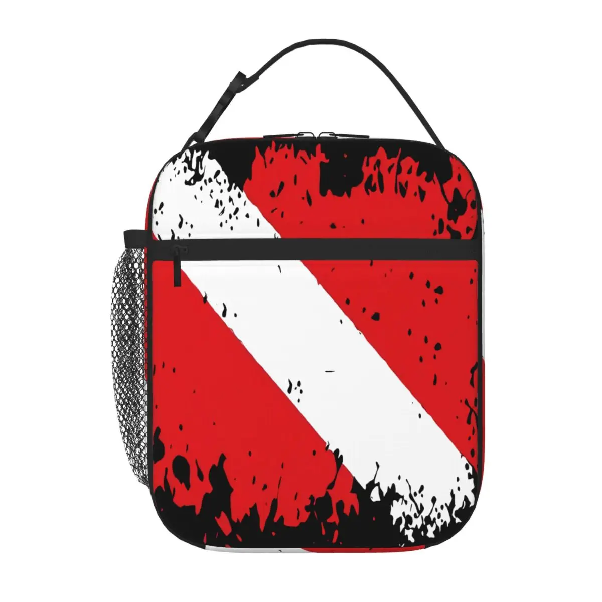 Hot Sale Diver Flag Scuba Diver Wear Out Custom Pattern Simple Reusable Lunch Bag Balanced Diet Pack Insulated Lunch Pouch