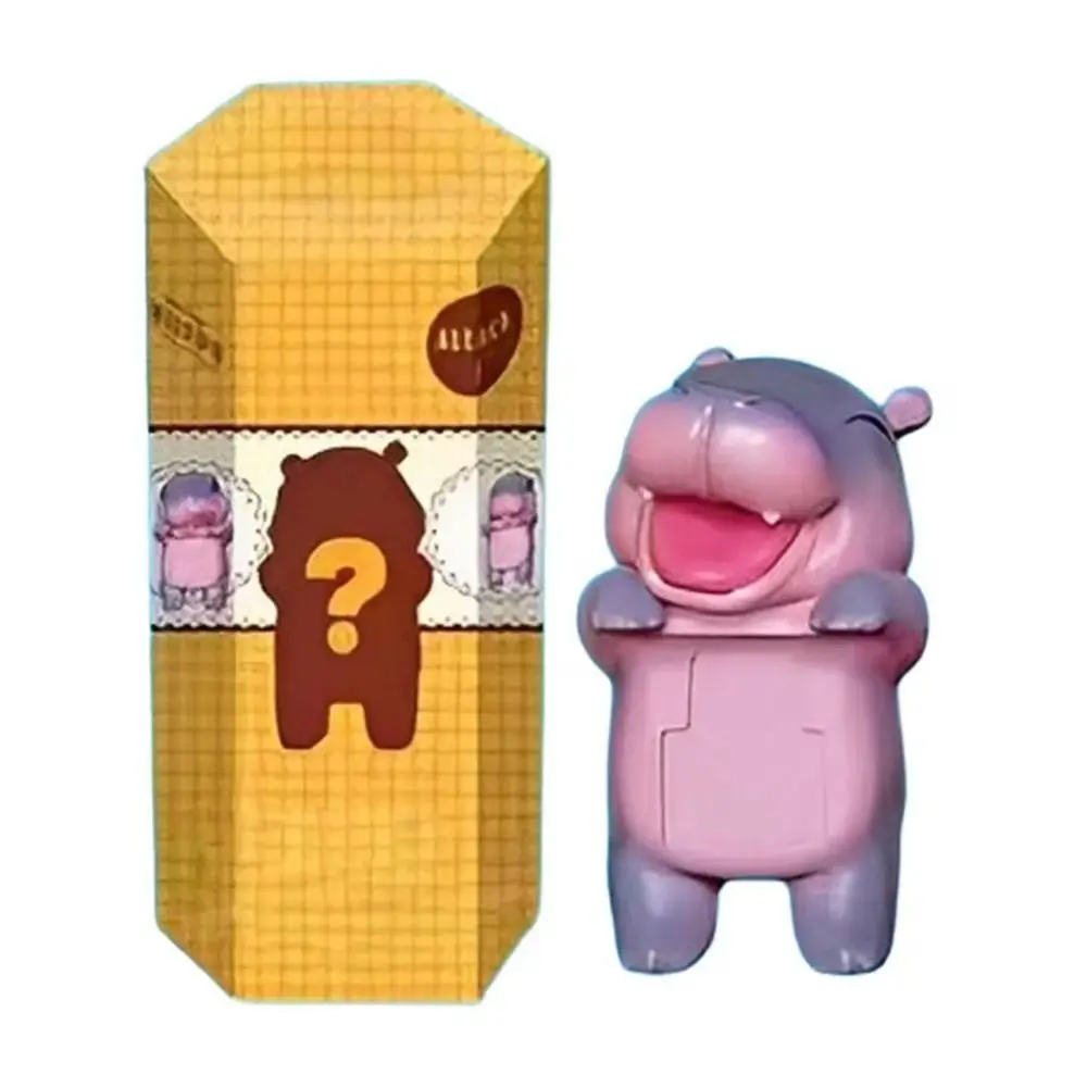 

Новая креативная фигурка Moo Deng Hippo, мультяшная милая слепая подарочная коробка, украшение, очаровательная подарочная коробка-сюрприз