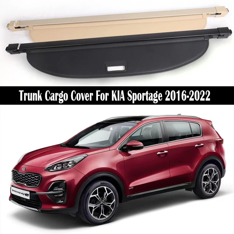 

Rear Trunk Cargo Cover For KIA Sportage 2016-2022 Security Shield Rear Luggage Curtain Retractable Partition Privacy Accessories