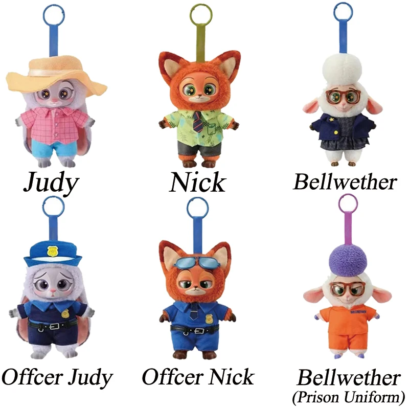 Zootopia Carino Nick Judy Action Figure Peluche Bambola in vinile Scatola misteriosa Figure anime Collezione di cartoni animati Modello Scatola cieca Regali giocattolo
