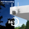 4G ソーラーカメラ AOV 24/7 録画 内蔵バッテリー オーディオ 屋外ワイヤレスカメラ 8MP 自動追跡セキュリティ監視 iCSee アプリ 5