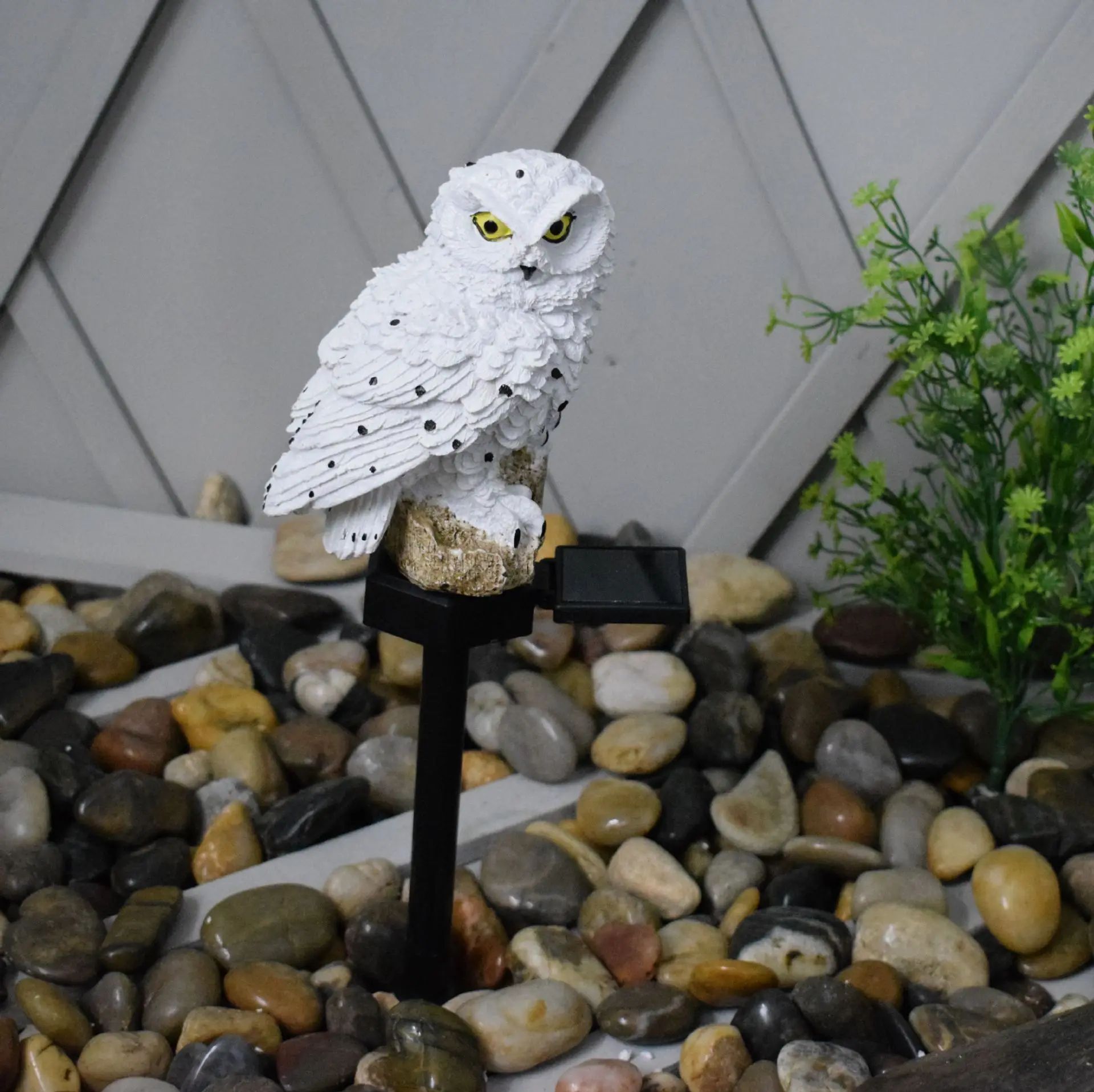 Outdoor Solar Led Owl Ground Lamp Resin Crafts Courtyard Lawn Outdoor Garden Decorative Light