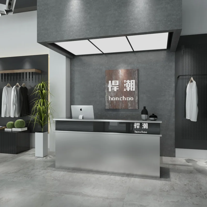 Sitte. Silber Schwarzlicht Spa Rezeption Friseursalon Rezeption Theke