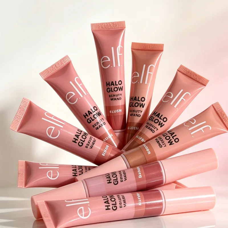 Popular Cosmetics Elf 6 Shades Halo Glow Liquid Blush Stick Lasting Wear Non-Caking Oil Control Water Glow for Cheeks Cosmetics