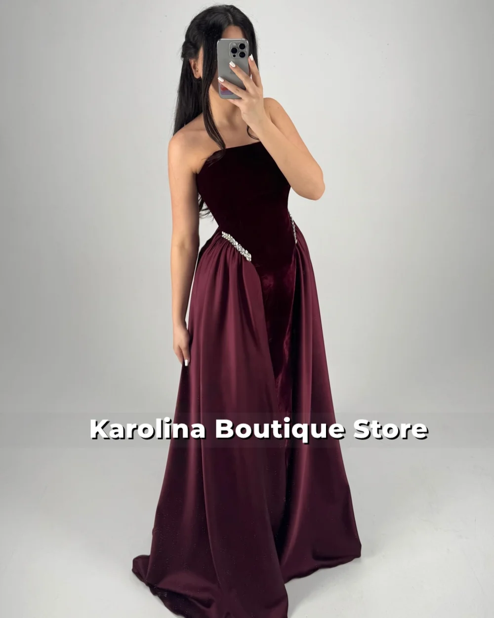 

Three Quarter Sleeve Grey Dubai Evening Dresses Mermaid Crystal Luxury Dress Woman 2026 robes de soirée Customized