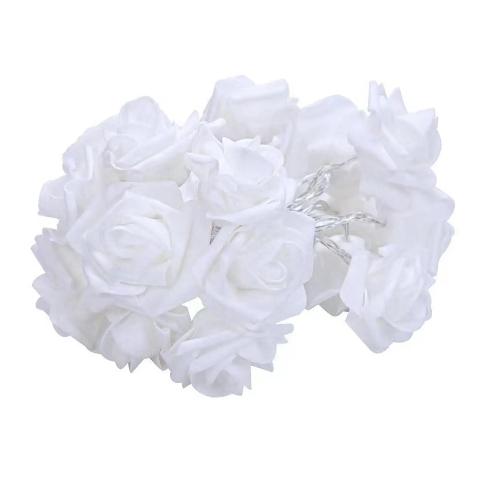 LED Rose Flower String Lights Artificial Flower Garland for Wall Patio Room