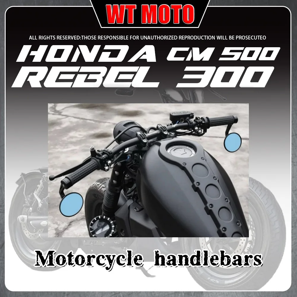 

For HONDA Rebel CM300 CM500 CMX300 CMX500 straight handlebar low handlebar handlebar reversing mirror reflector rearview mirror
