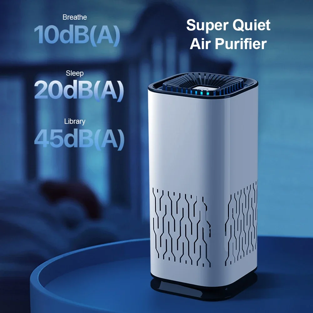 Car Air Purifier HEPA Filter Portable USB Negative Ion Air Cleaner