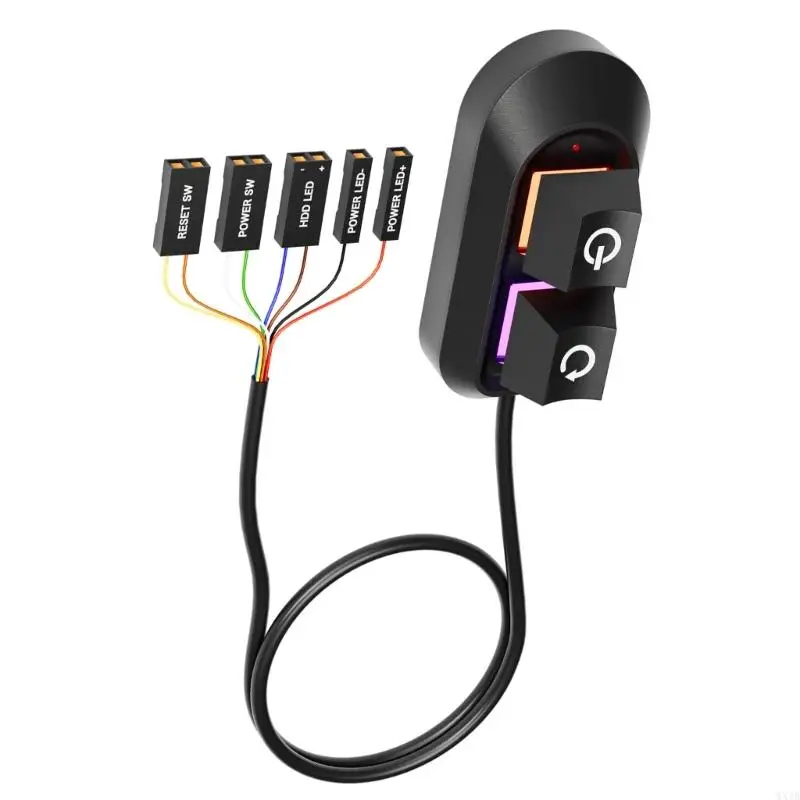 Botão comutação para PC para desktop botão liga / desliga com luz LED iluminada