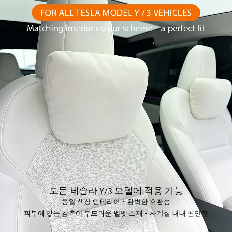 Para Tesla Model Y Juniper 2026, Model 3 Highland, Model S, Model X: Apoio de Cabeça e Almofada Lombar, Almofada de Pescoço, Acessórios Internos 2019-2025