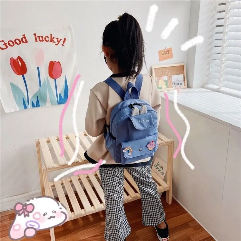 Kawaii Cartoon Backpack Nylon Casual School Bag Handbag Large Capacity Shoulder Bag