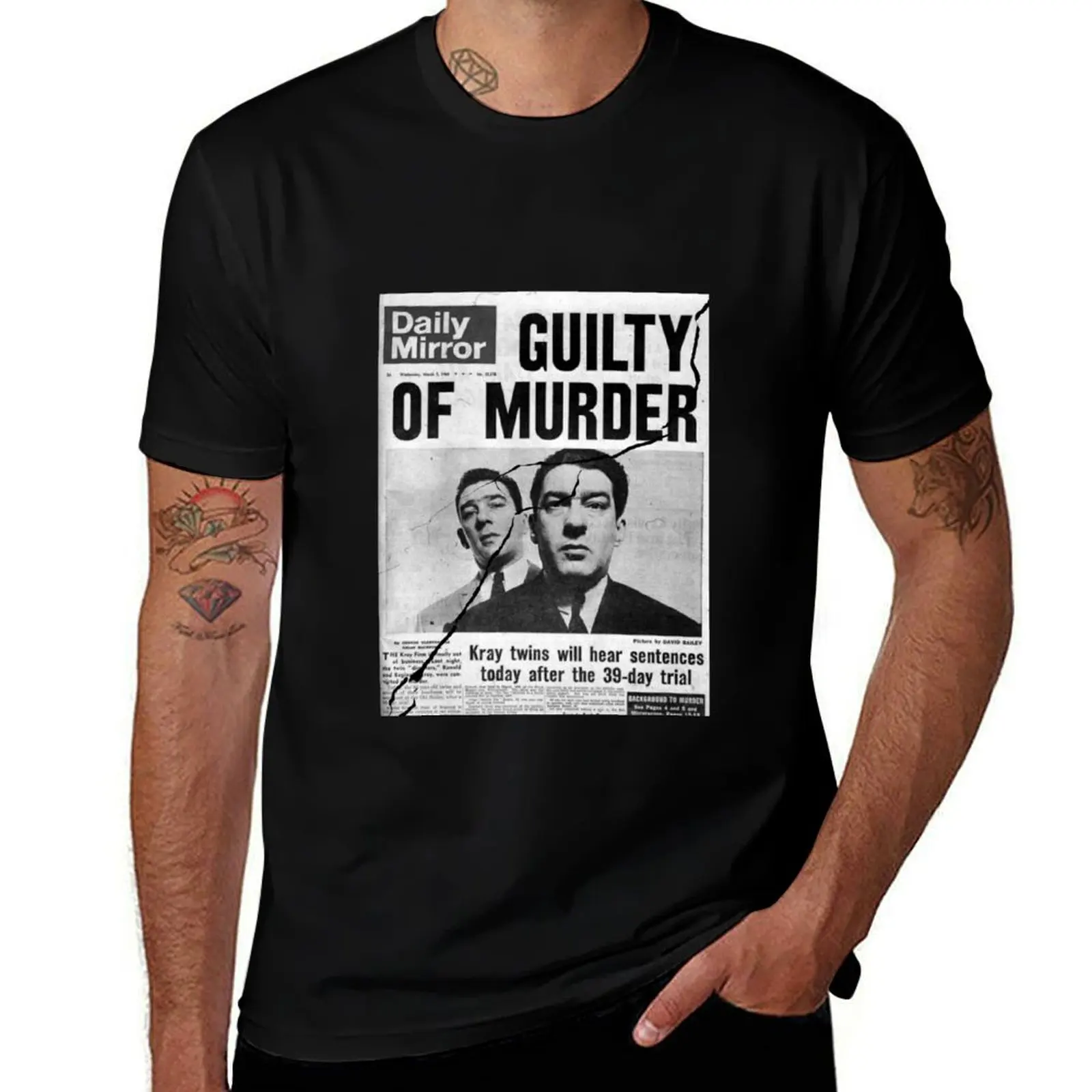 

Kray Twins - Famous Gangsters - News T-Shirt vintage quick drying cotton graphic tees black t-shirts for men