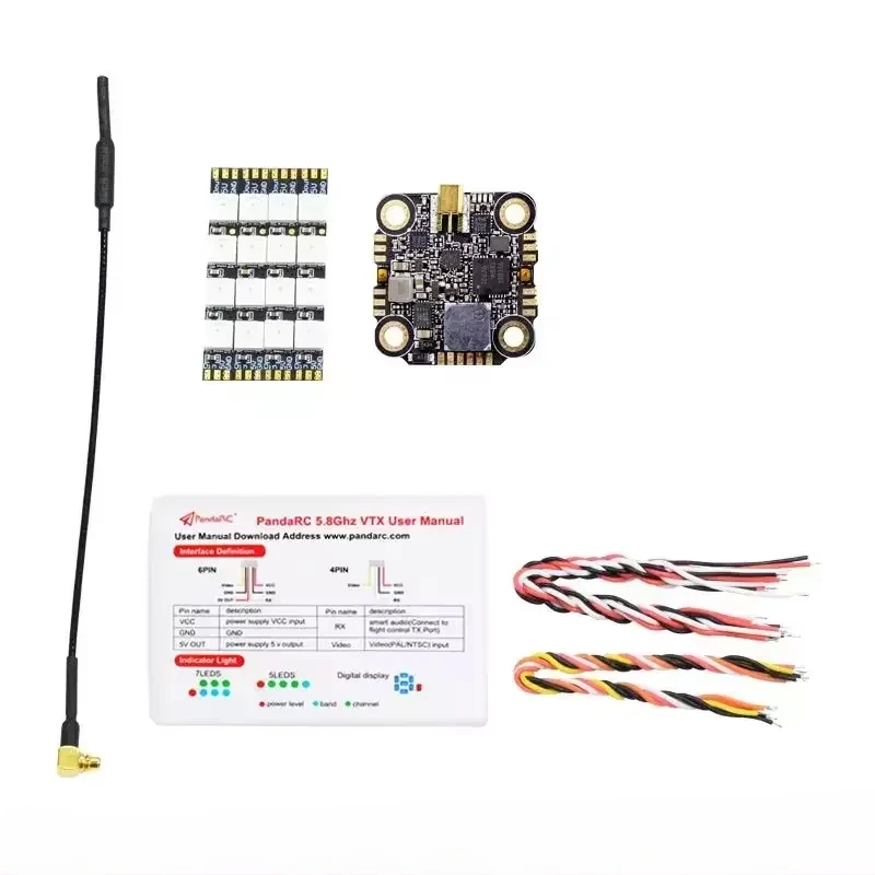 Limited Clearance MINI VT5804 L1 5.8G 40CH 600mW VTX With 4PCS LED Board