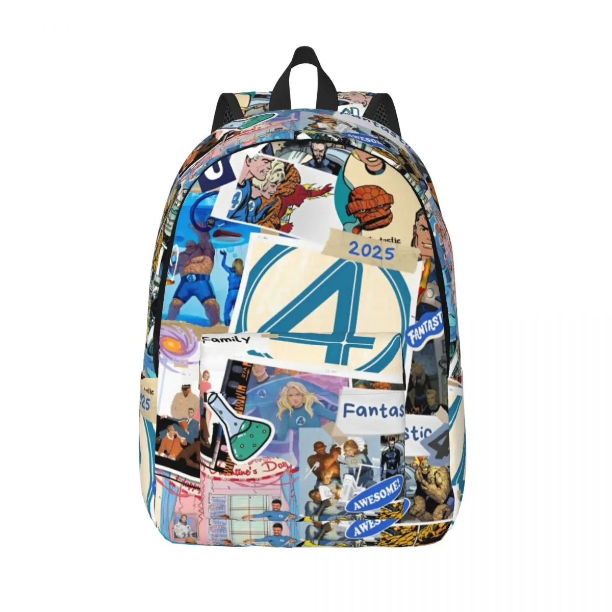 

Фантастический подростковый рюкзак Four Team Up, уличный студенческий деловой рюкзак с героями мультфильмов для мужчин и женщин, сумка через плечо для колледжа