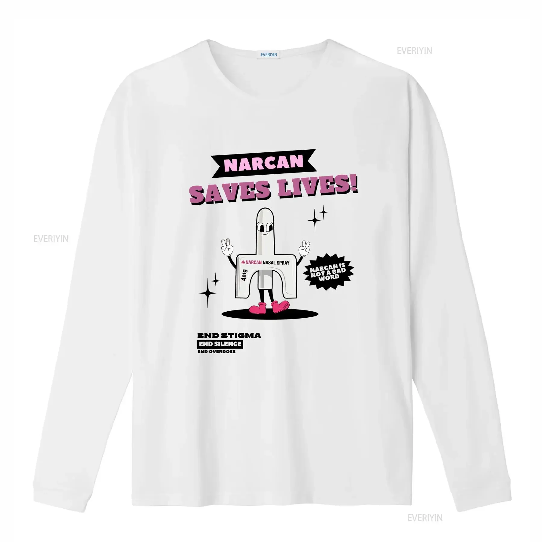 Narcan Saves Lives T Shirt Harm Reduction End Overdose Stigma Awareness Carry Naloxone Public Health Addiction Recovery