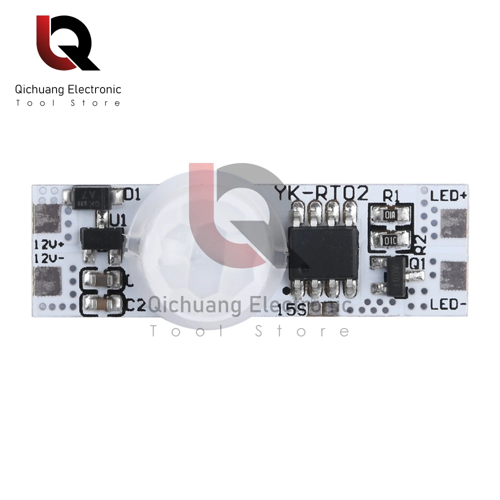 DC5-24V Потолочный PIR-датчик движения, модуль переключателя 5A IR, инфракрасный индукционный датчик тела, контроллер, переключатель 3-1 м
