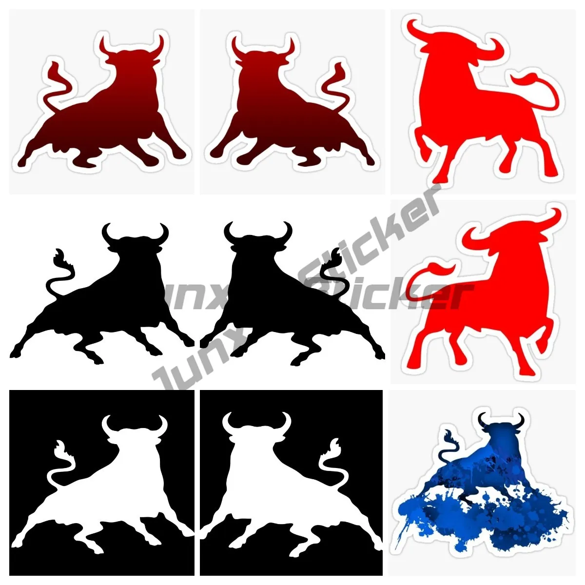 Spanish Bullfight Ox Cattle Vinyl Self-adhesive Decal Sticker Large Boat Kayak Laptop Window Waterproof Vinyl Decal Accessories
