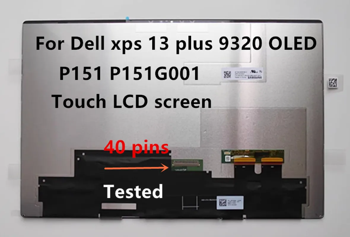 For Dell XPS 13 Plus 9320 P151 P151G001 OLED LAPTOP Panel Touch Screen Replacement Assembly 8VXVT 3.5K 3456*2160 Tested