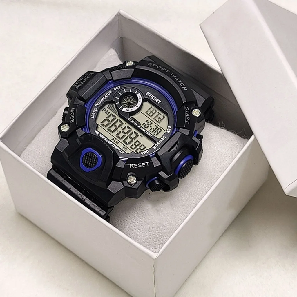 Lightweight Kids Digital Watch Glow in Dark Display - Electronic Watch with Alarm Chronograph Day Date for Students Non Waterpro