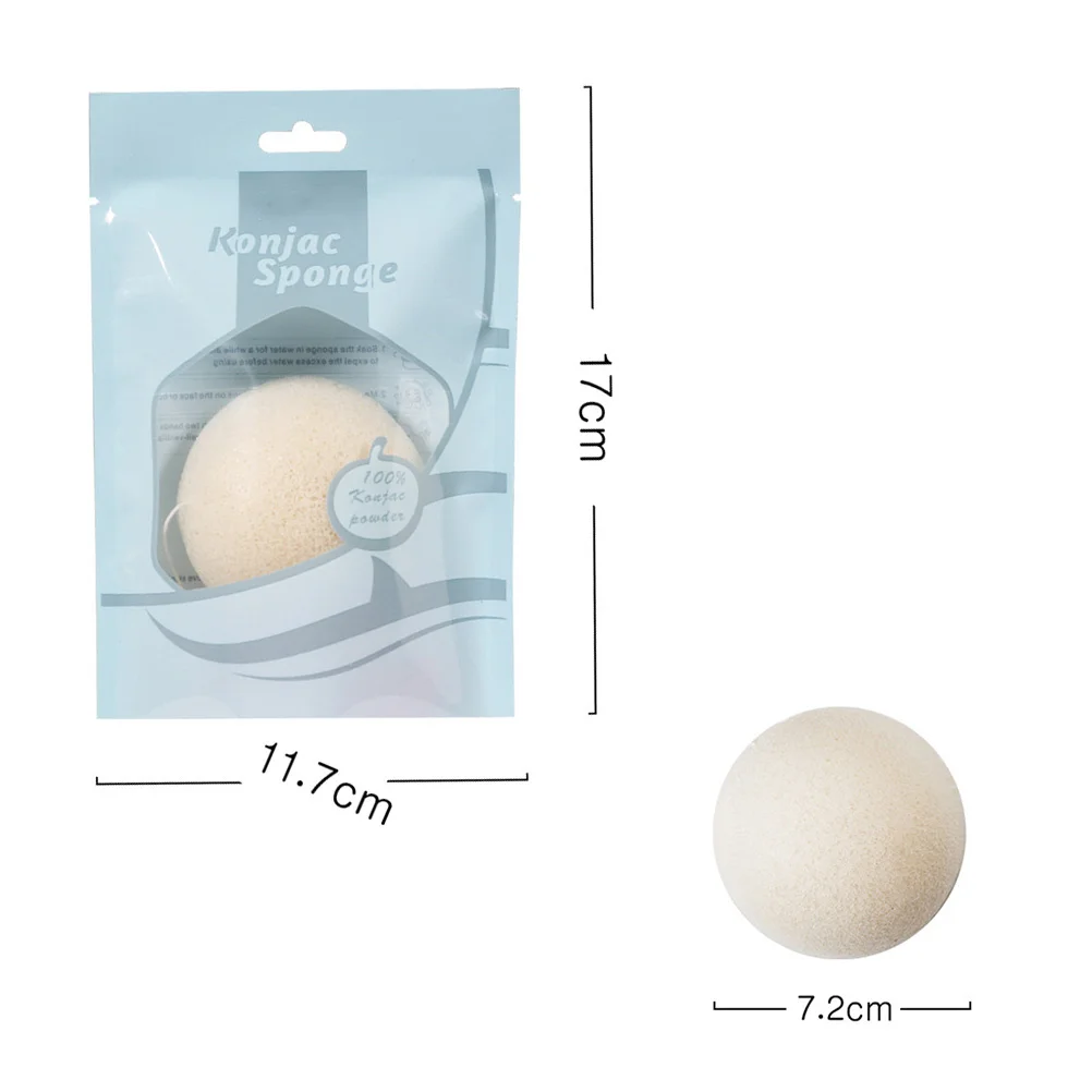 Esponjas de limpieza Facial, 3 uds., lavado Natural, aleteo, semicircular, biodegradable, vegano para uso diario suave