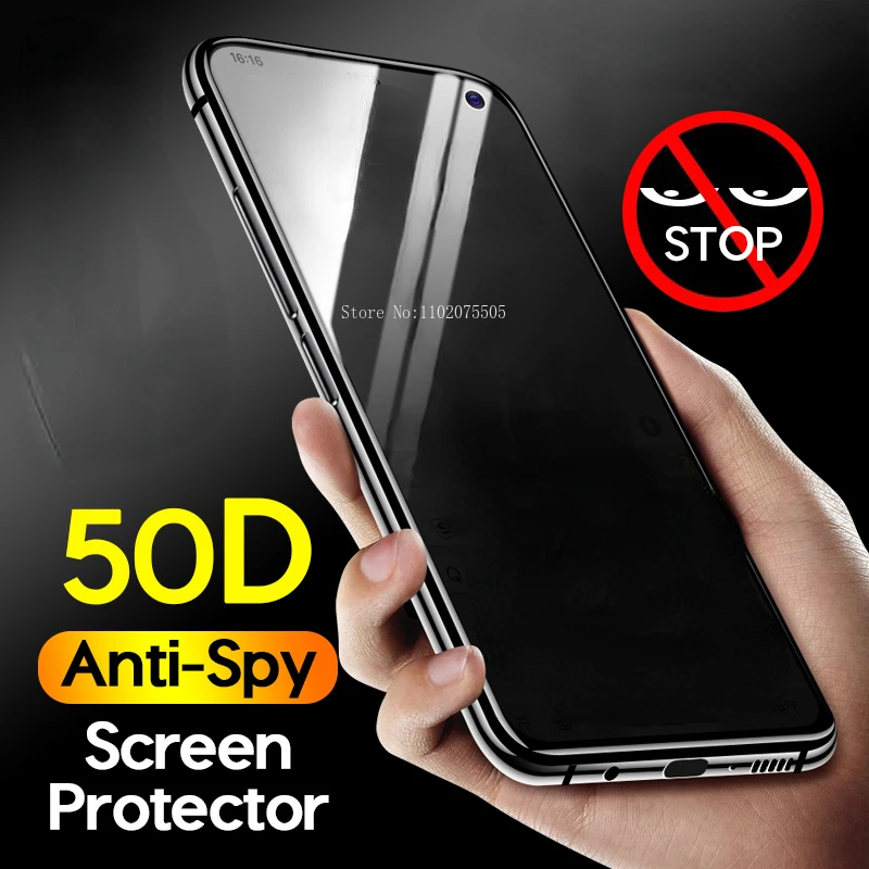 Privacy Tempered Glass For Samsung Galaxy A72 A54 A34 A14 A55 A53 S23FE A35 A15 S20FE A05 A05S 5G Anti-Spy Screen Protector