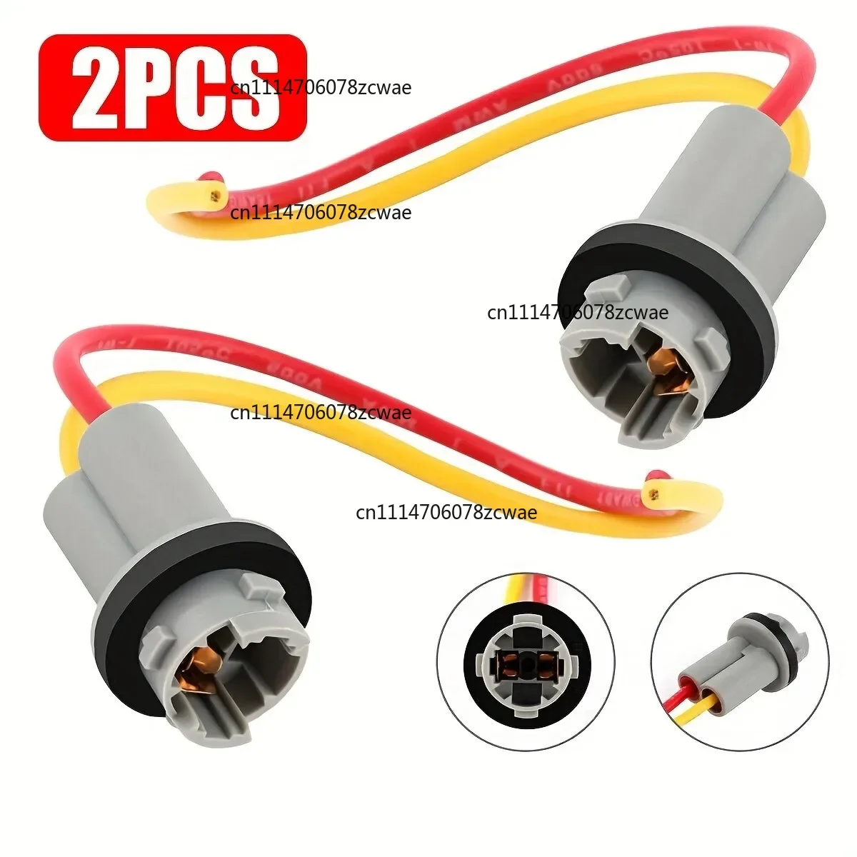2PCS T10 PGS 194 168 Pigtail Wire Female Socket Connector Auto Front Rear Turn Signal Light Plug Wiring Harness