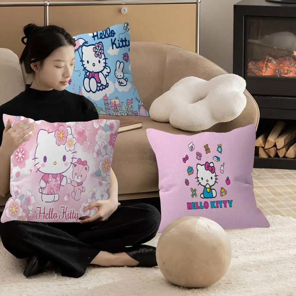 

H-Hello K-Kittys Cushion Cover Decorative Pillow Sofa Home Decor Case Pillow Cases