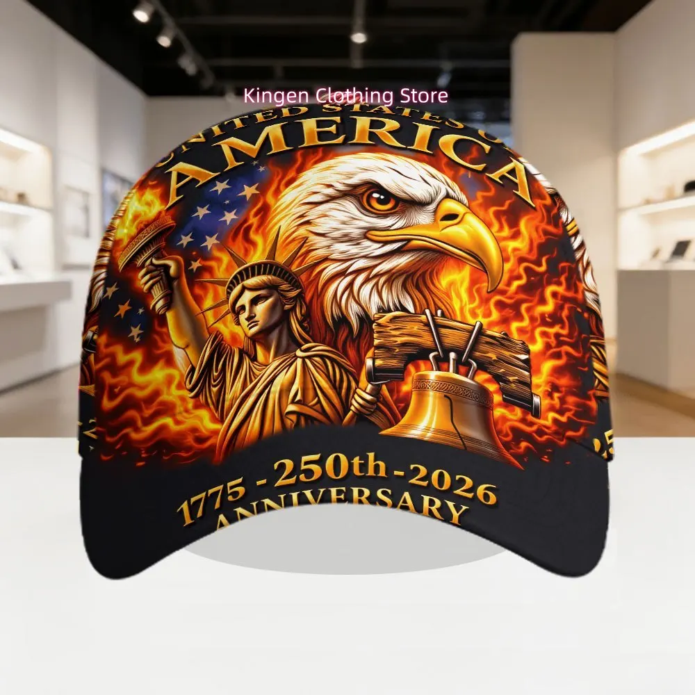 1 Adjustable Unisex Baseball Cap, Decorated with a 250Th-Anniversary Commemorative Design of The United States, Suitable for Out