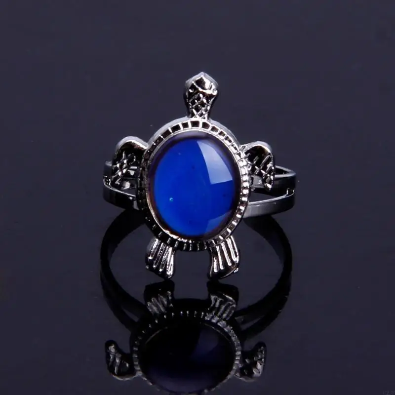 Change Color Ring Colorful for Turtle Emotion Feeling Control Ring for Men Women