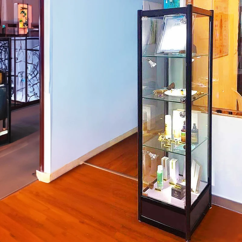 Custom.Boutique Modern Aluminium Profile Showcase Retail Lockable Glass Display Cabinet Cheap Display Showcases for Sale