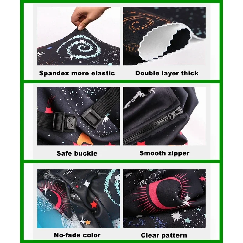 Housse de protection pour bagages en tissu extensible, étui anti-poussière pour bagages, adapté à la valise de 18 à 32 pouces, organisateur de voyage