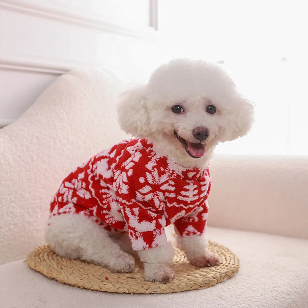 Christmas Dog Clothes New Year Pet Puppy Cat Costume Coat Cute Christmas Clothing Outfit Warm for Small Medium Large Dogs Teddy