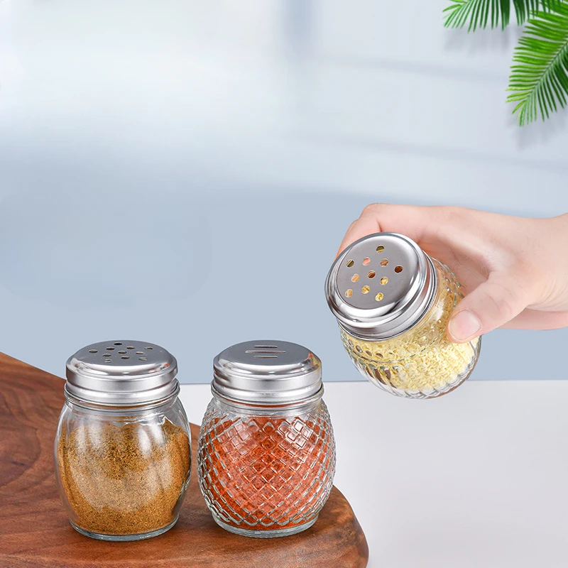 3 stücke spezielle Salz-Controller für Küche cruet Zahnstocher Flasche Gewürz Kreuzkümmel Pulver Flasche verdickte Glasflasche