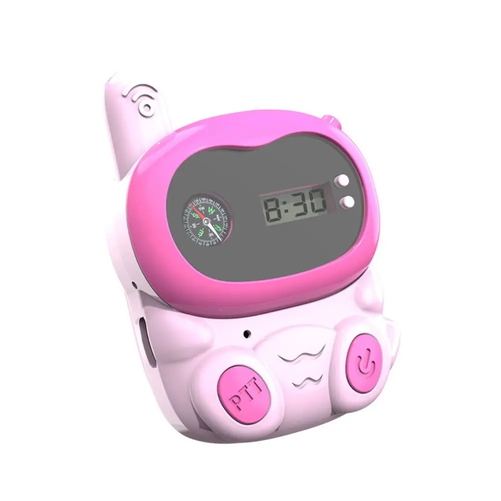 Radio Interphone Kids Mini Walkie-Talkie Cartoon Geen straling Kinderwalkie-Talkie met klok en kompas Transceiver