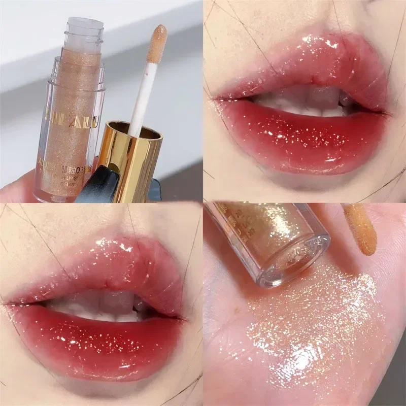 Waterproof Diamond Shimmer Glitter Lip Gloss 5 Colors Sparkling Glitter Liquid Lipstick Diamond Pearl Lip Gloss Sexy Lip Makeup