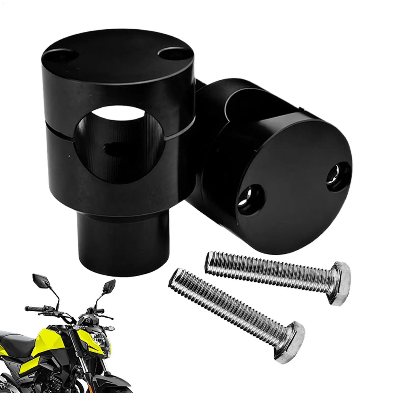 Motorbike Handle Height Raiser C-NC Aluminum Alloy Motorcycle Height Enhancer Motorcycle Handlebar Height Bracket Modification