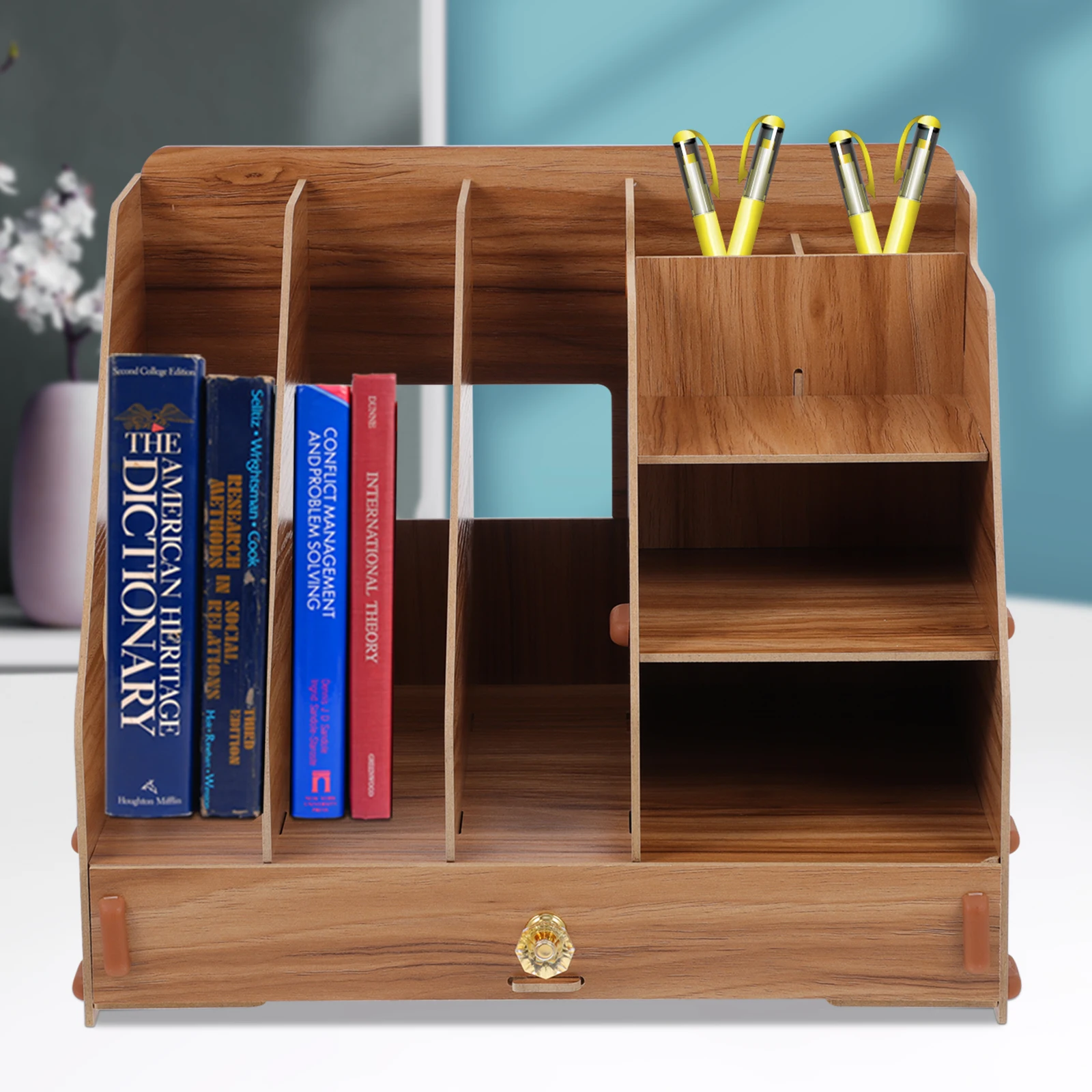 

Wooden Drawer Storage Box Durable Smooth Retro Strong Load Bearing Easy Assembly Jewelry Cosmetics Stationery ganizer Sundries